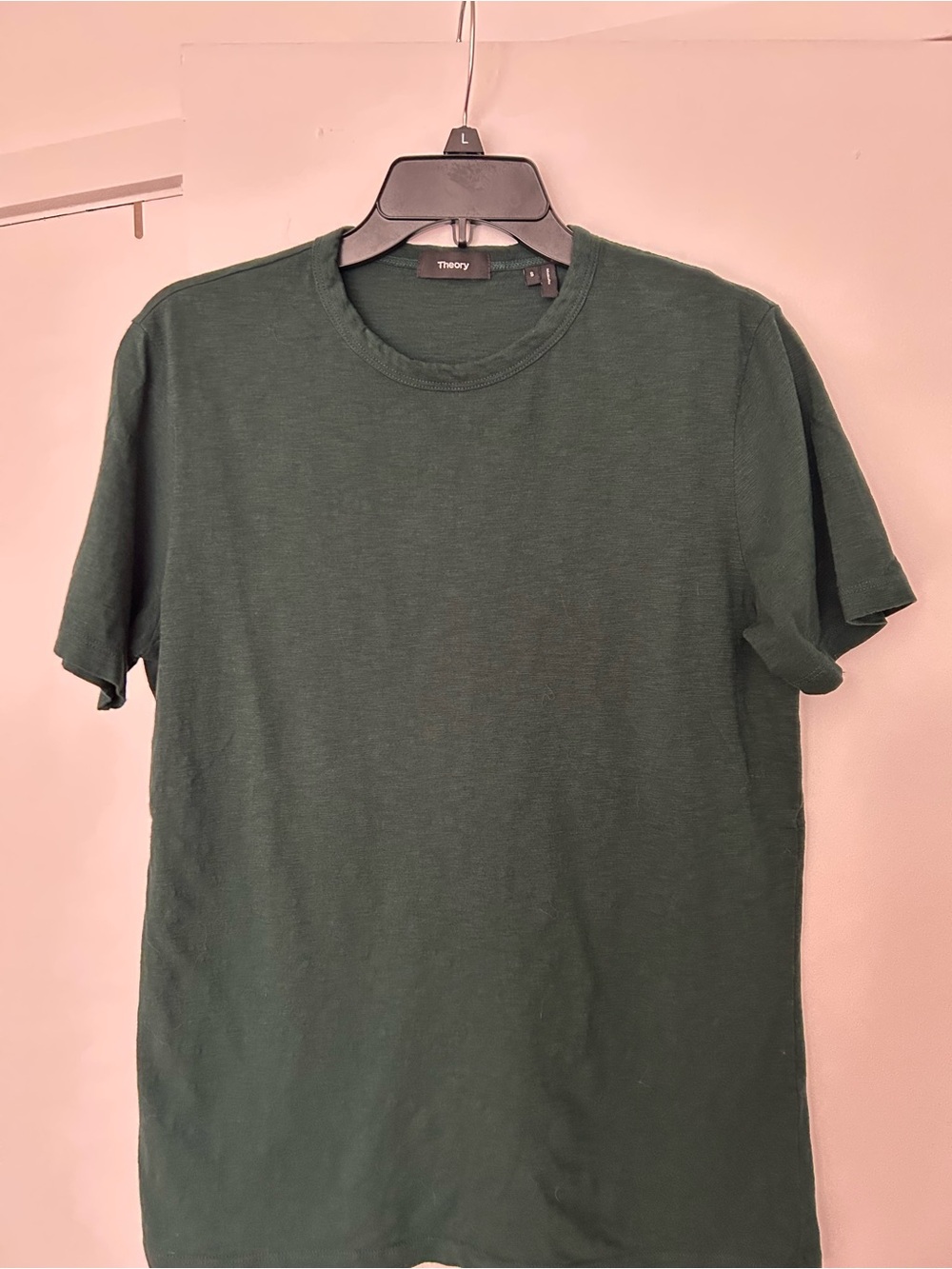 Theory Men's Short-Sleeve Crewneck Tee in Dark Green